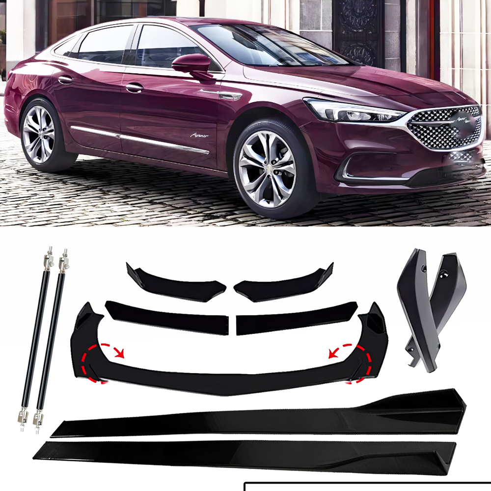 For Buick LaCrosse Regal Front Bumper Lip Spoiler Splitter Rear Lip Side Skirt