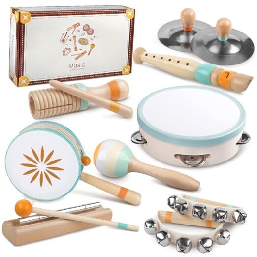Montessori Wooden Musical Toys for Babies & Toddlers 1-3 Years
