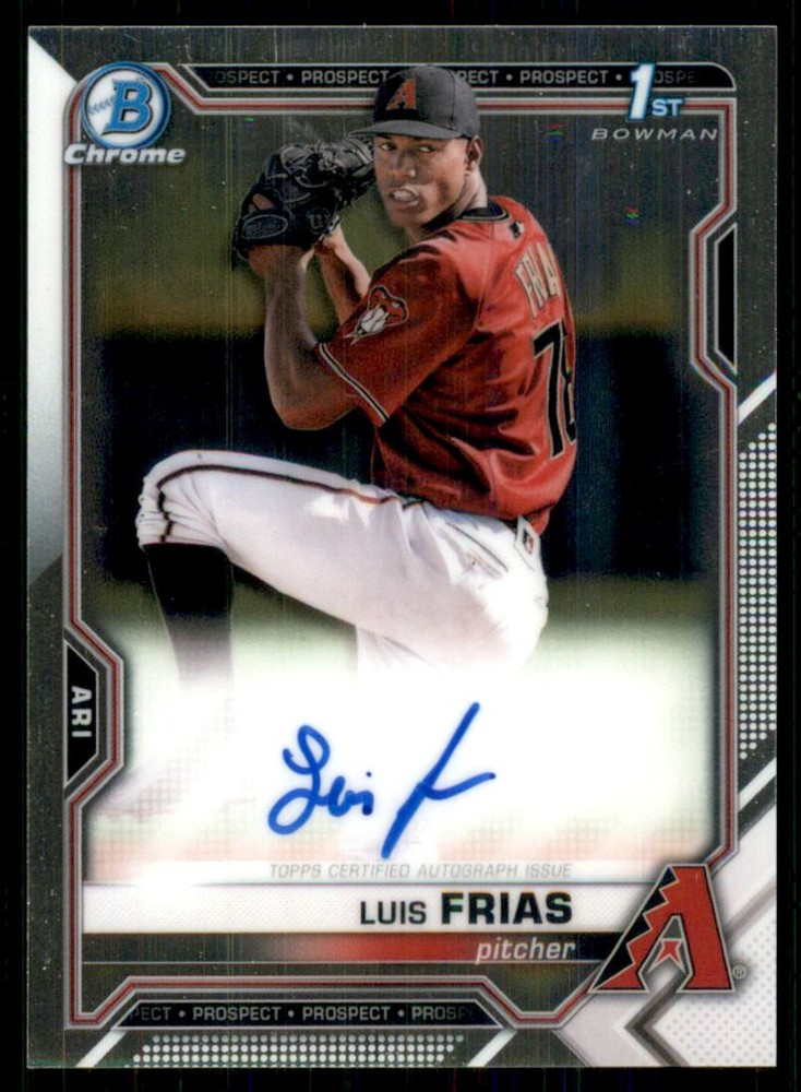 2021 Bowman Chrome Prospect Autographs Diamondbacks #CPALF Luis Frias