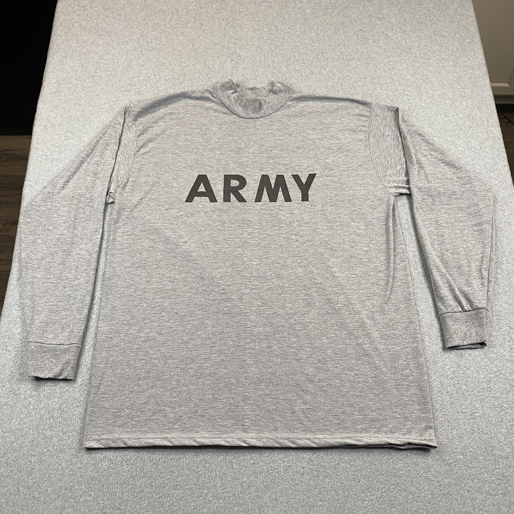 Army Physical Fitness Uniform Shirt Men XL Shirt Mock Neck PFU Military Training
