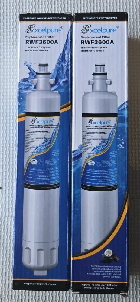 2-Pack Pureplus PP-RWF3600A 300-Gallon Refrigerator Water Filter Replacement