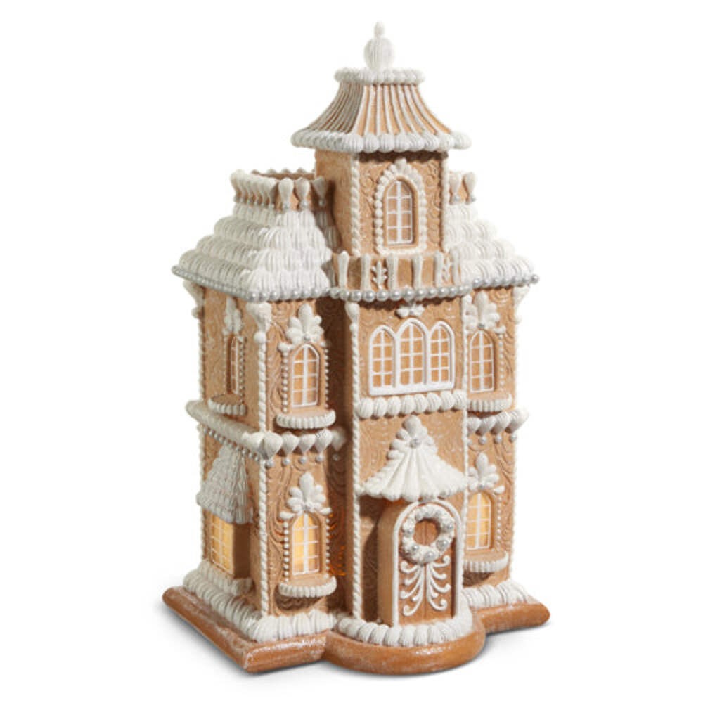 Holiday Estate 24-Inch LED Lighted Gingerbread House Decor