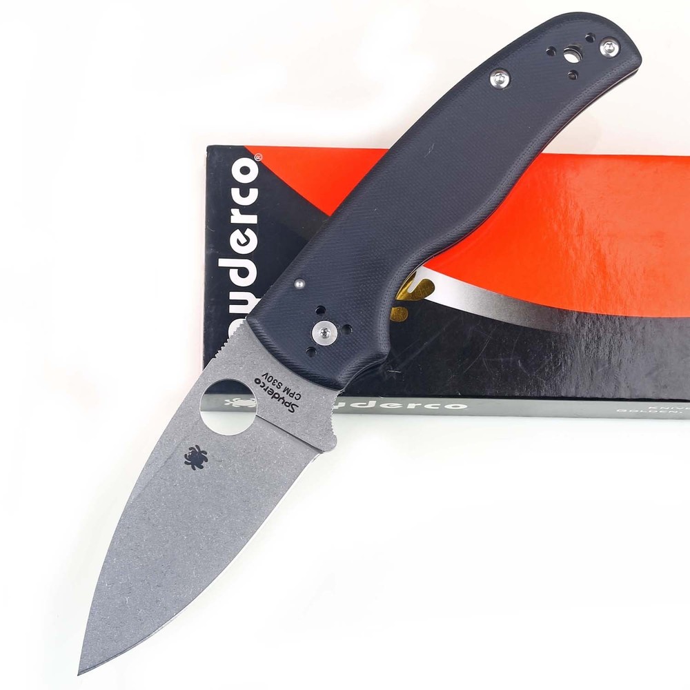 High-Quality Black G10 Tactical Folding Pocket Knife with Lock Back