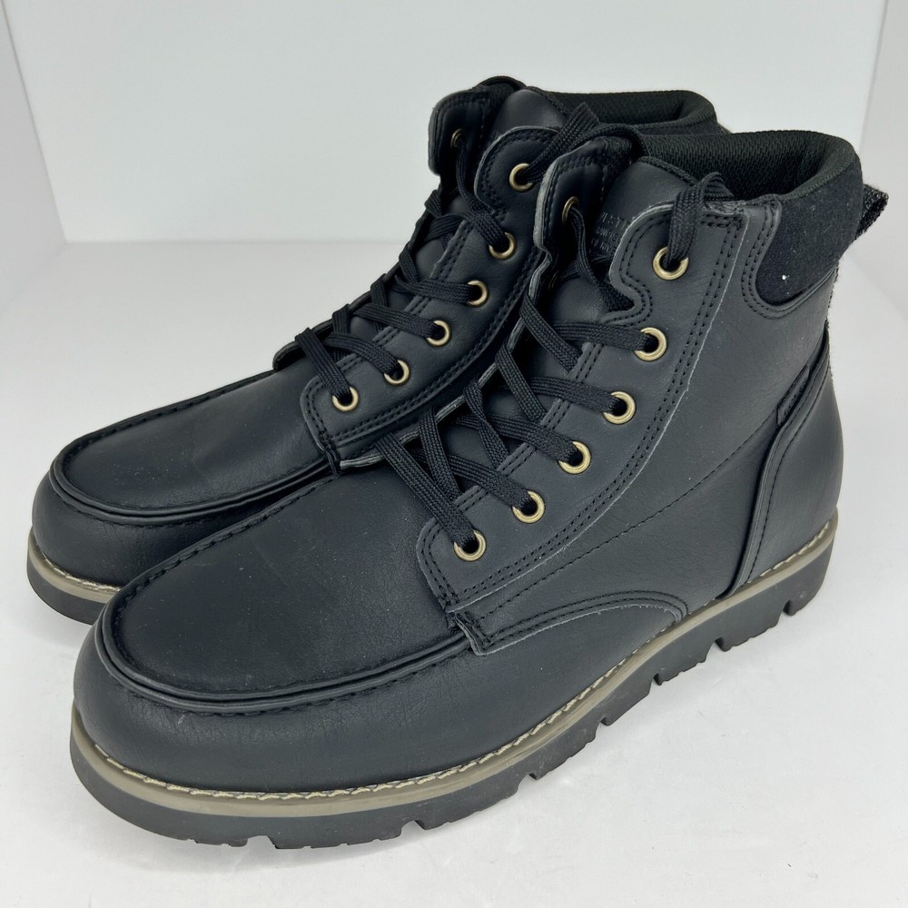 Levi's Mens 51061901A1 Black Dean Moc Toe Lace Up Ankle Rugged Size 10.5 Boots