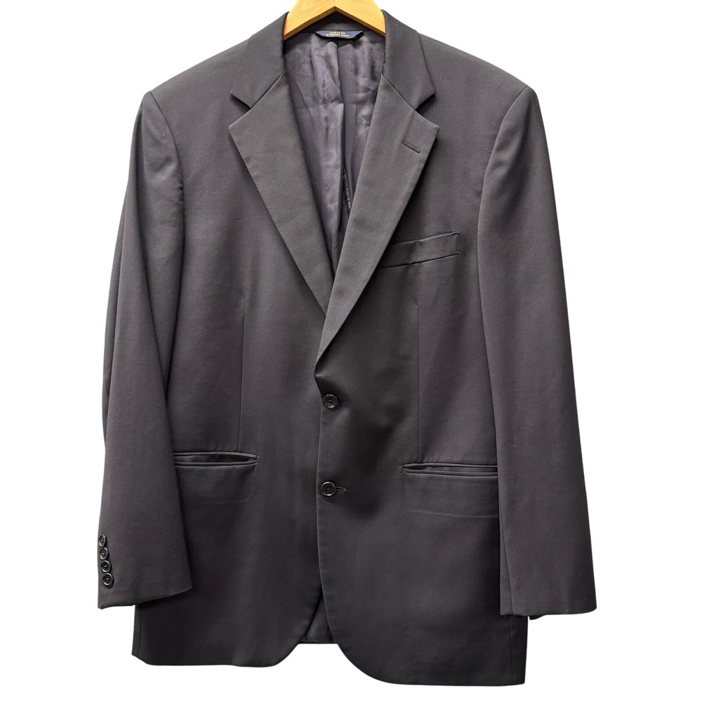 Brooks Brothers Blazer Mens 40 R Dark Navy Blue Jacket All Wool Made in USA