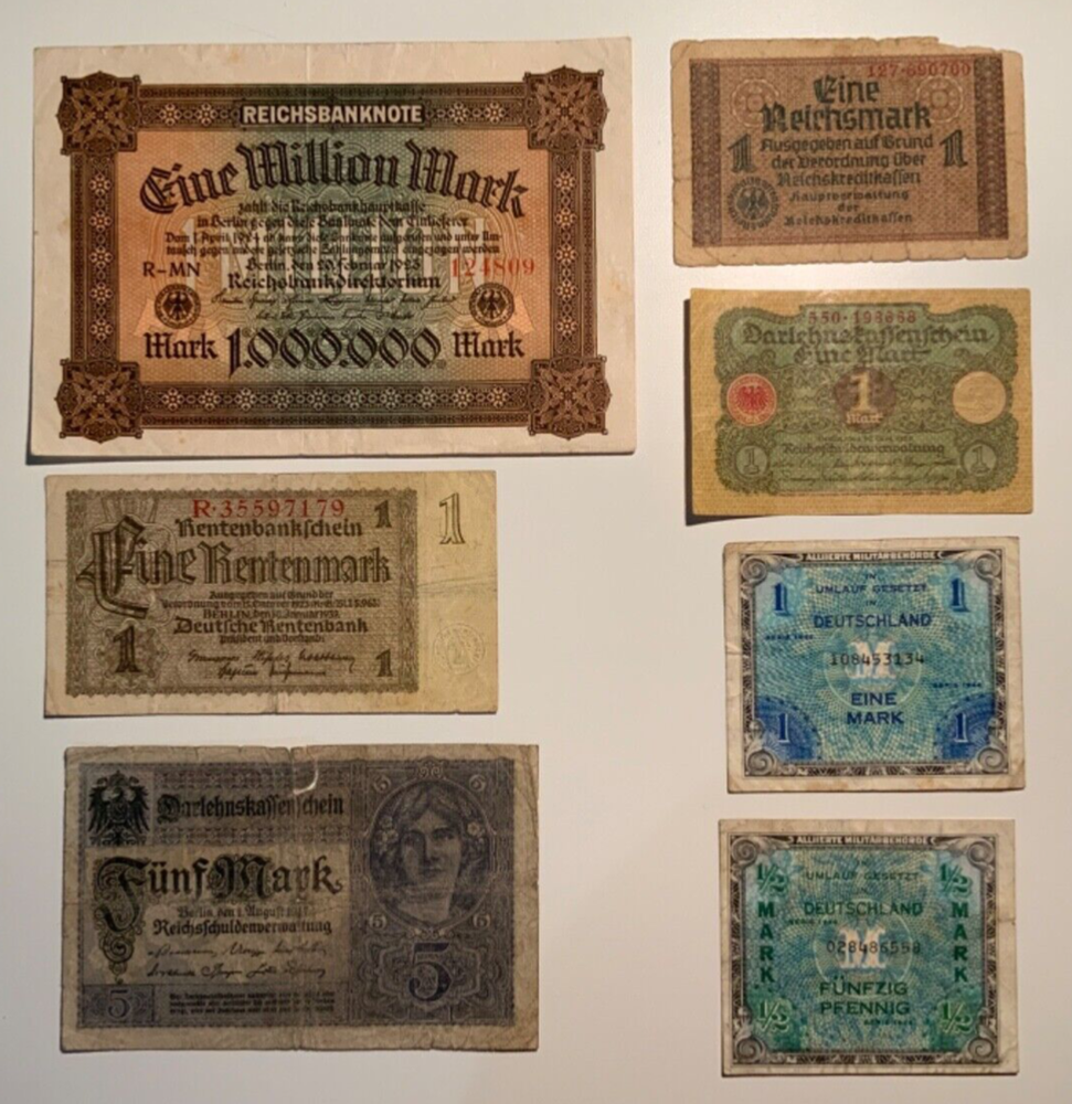 Vintage banknote lot from Germany.