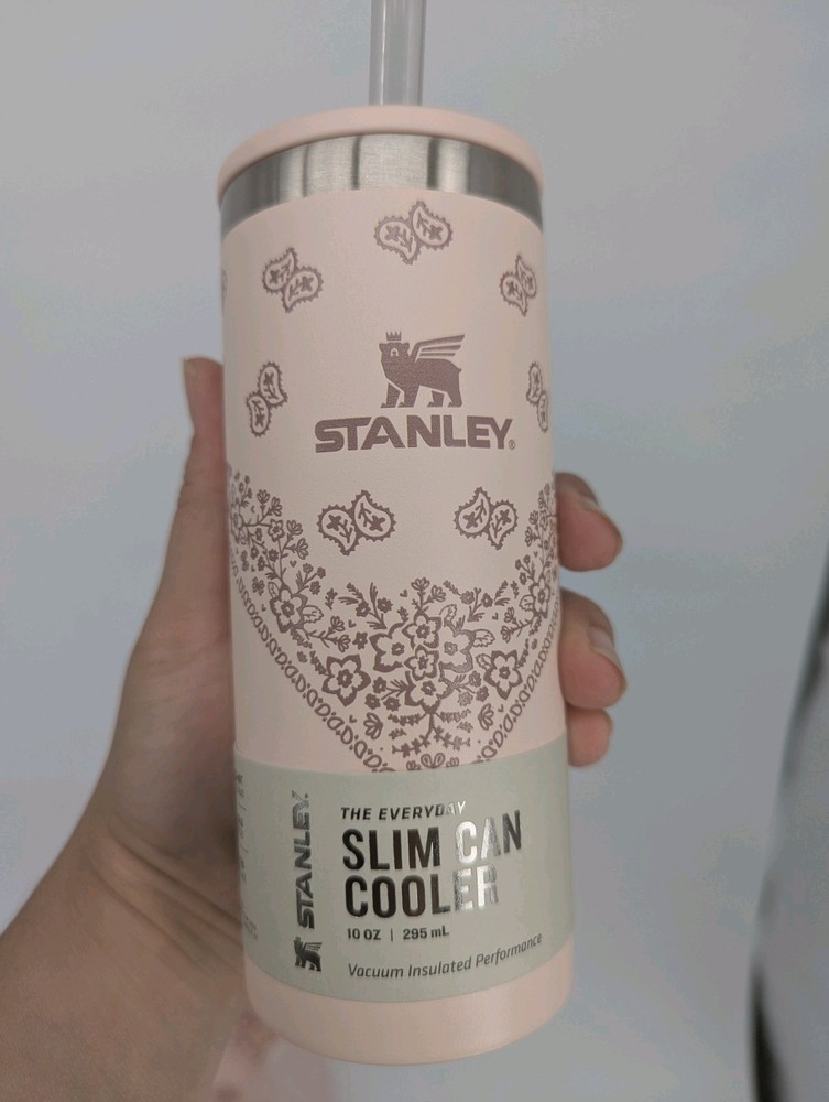 New Stanley Cup Slim Can 10 OZ  conch floral Mesa rose