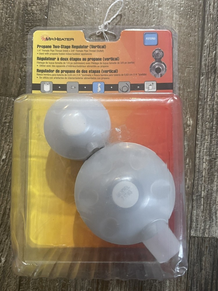 Mr Heater F273863 BRASS Propane Two Stage Regulator, 160000 BTU Max Flow