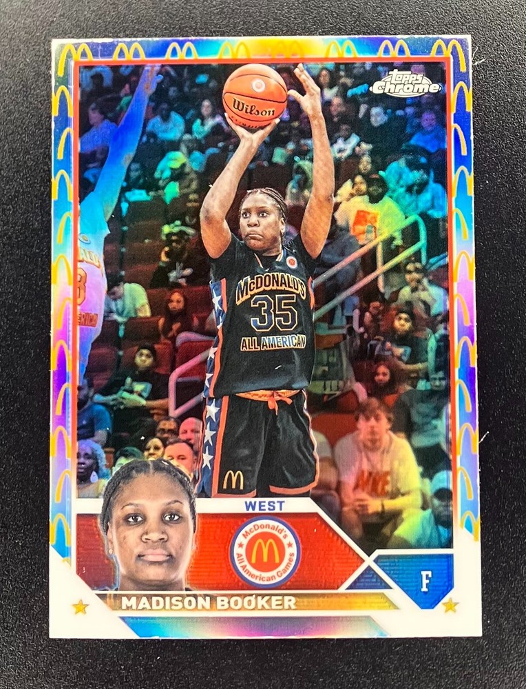 2023 Topps Chrome McDonalds Madison Booker McDonalds Logo SP Rookie RC