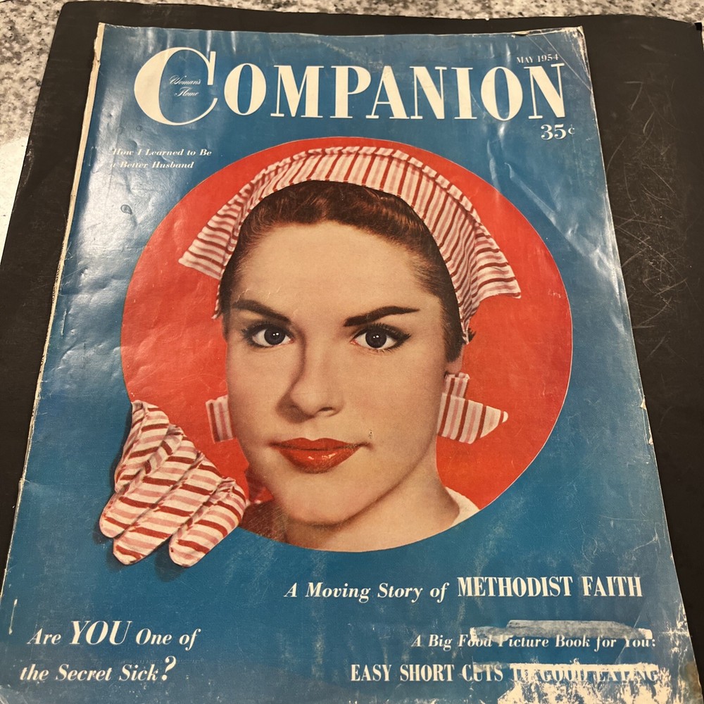 Vintage WOMAN'S HOME COMPANION  May 1954 Methodist Faith, Love, Marriage, Home