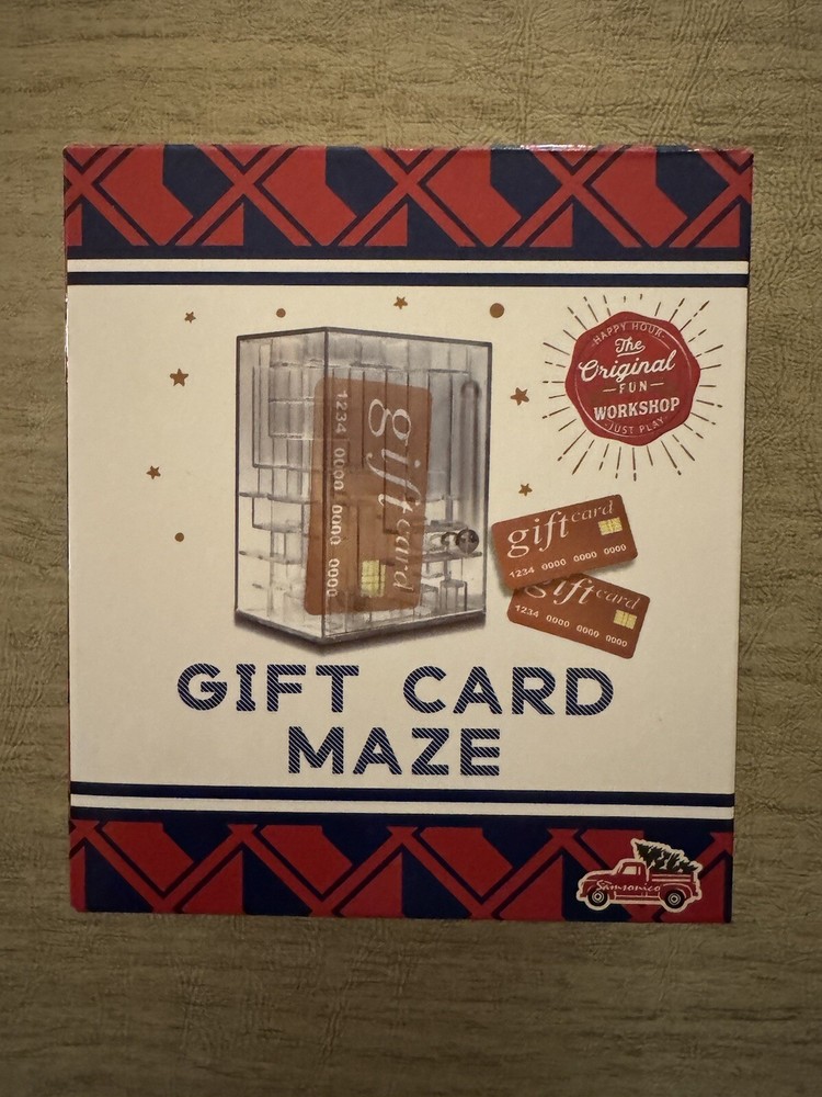 Gift Card Holder Marble Maze Puzzle Safe Brain Teaser Gag Gift Brand New-image