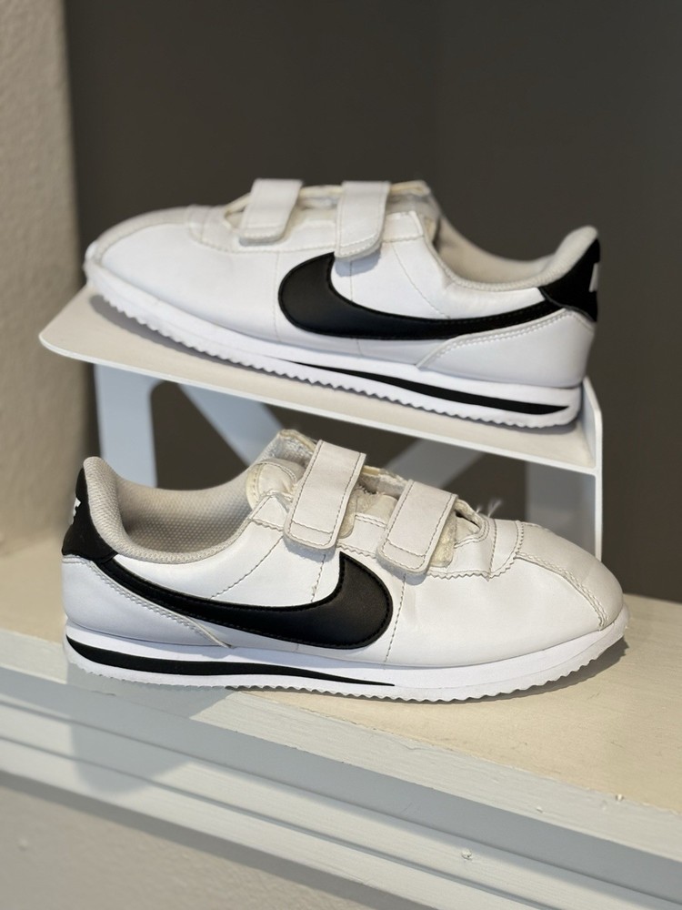 Nike Shoes Youth 3Y Cortez Basic SL Sneaker White Hook & Loop Comfort 904767-102