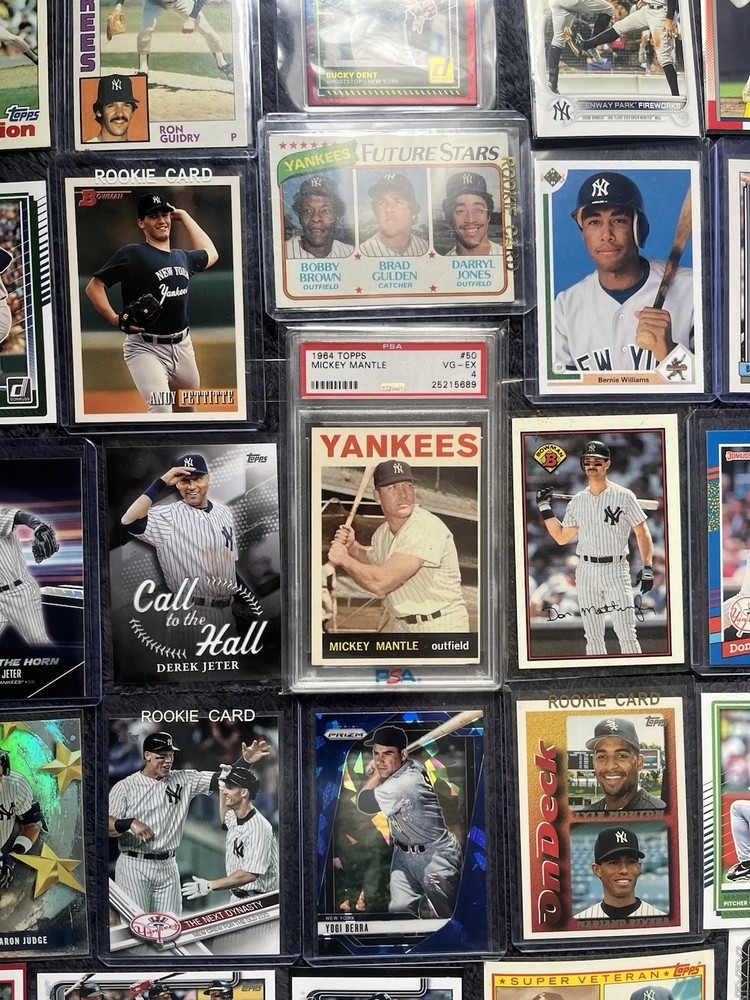 New York Yankees Baseball Cards- 1964 Topps Mickey Mantle PSA, Judge Jeter Mo RC