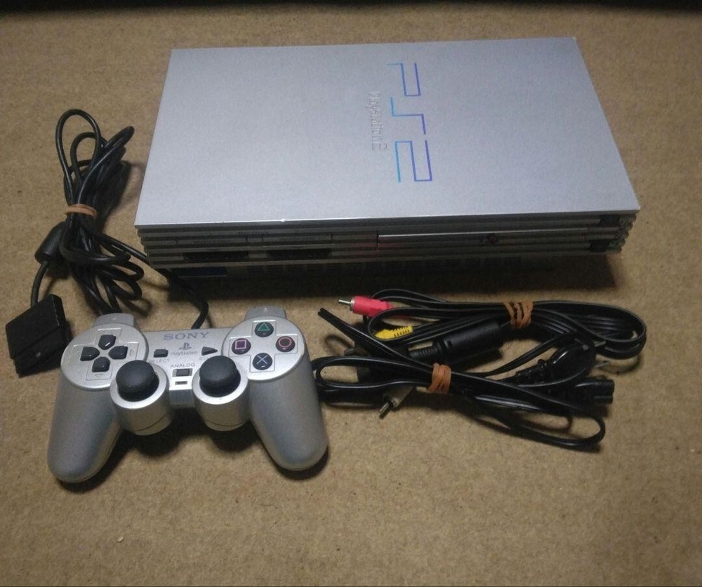 Sony PlayStation 2 Satin Silver SCPH-50000 TSS Console PS2 System