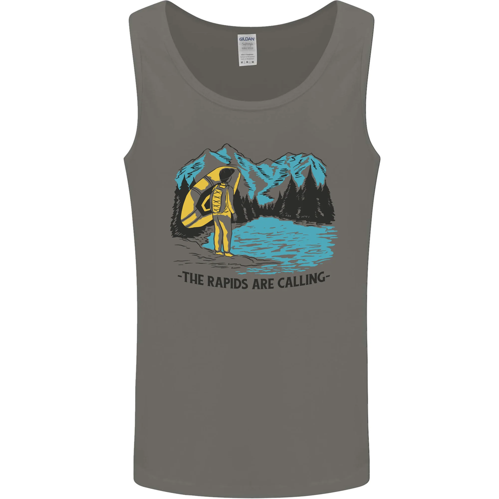 White Water Rafting Whitewater Rapids Calling Mens Vest Tank Top