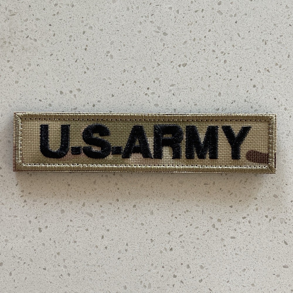 US Army Patch Embroidered Iron Hook & Loop Patch 1.5x5.5 Inch