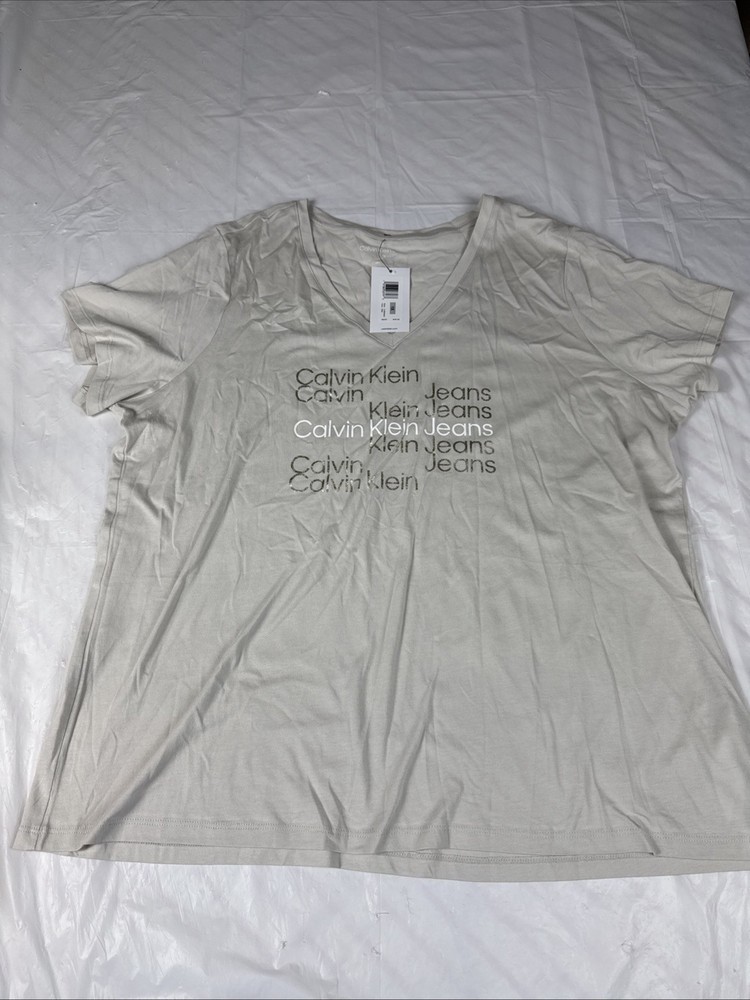 CALVIN KLEIN Jeans Womens T Shirt Top Tee Plus size 1X