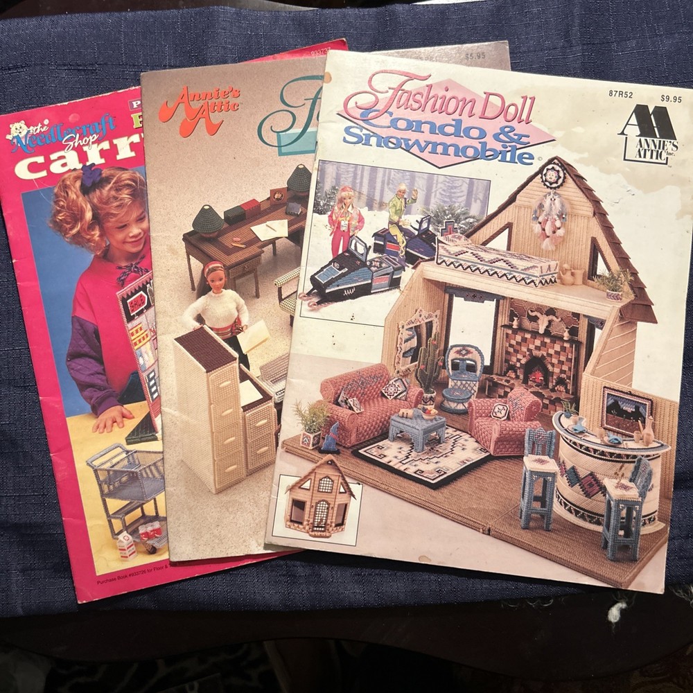 Three Annie’s Attic Plastic Canvas Pattern Booklets