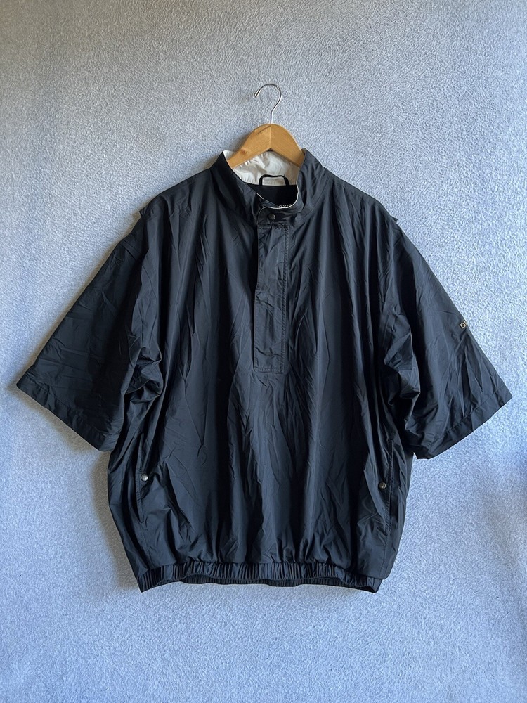 FootJoy Men's XL Black DryJoys Windbreaker Golf 1/4 Zip Sports Jacket