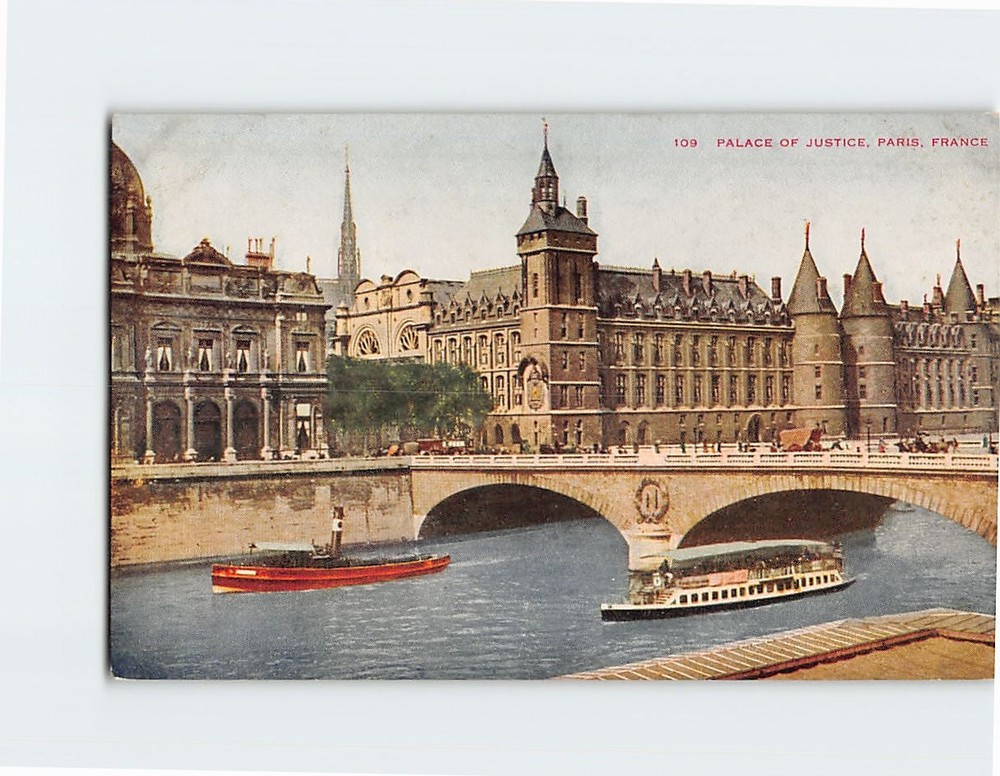 Postcard Palace of Justice Paris France