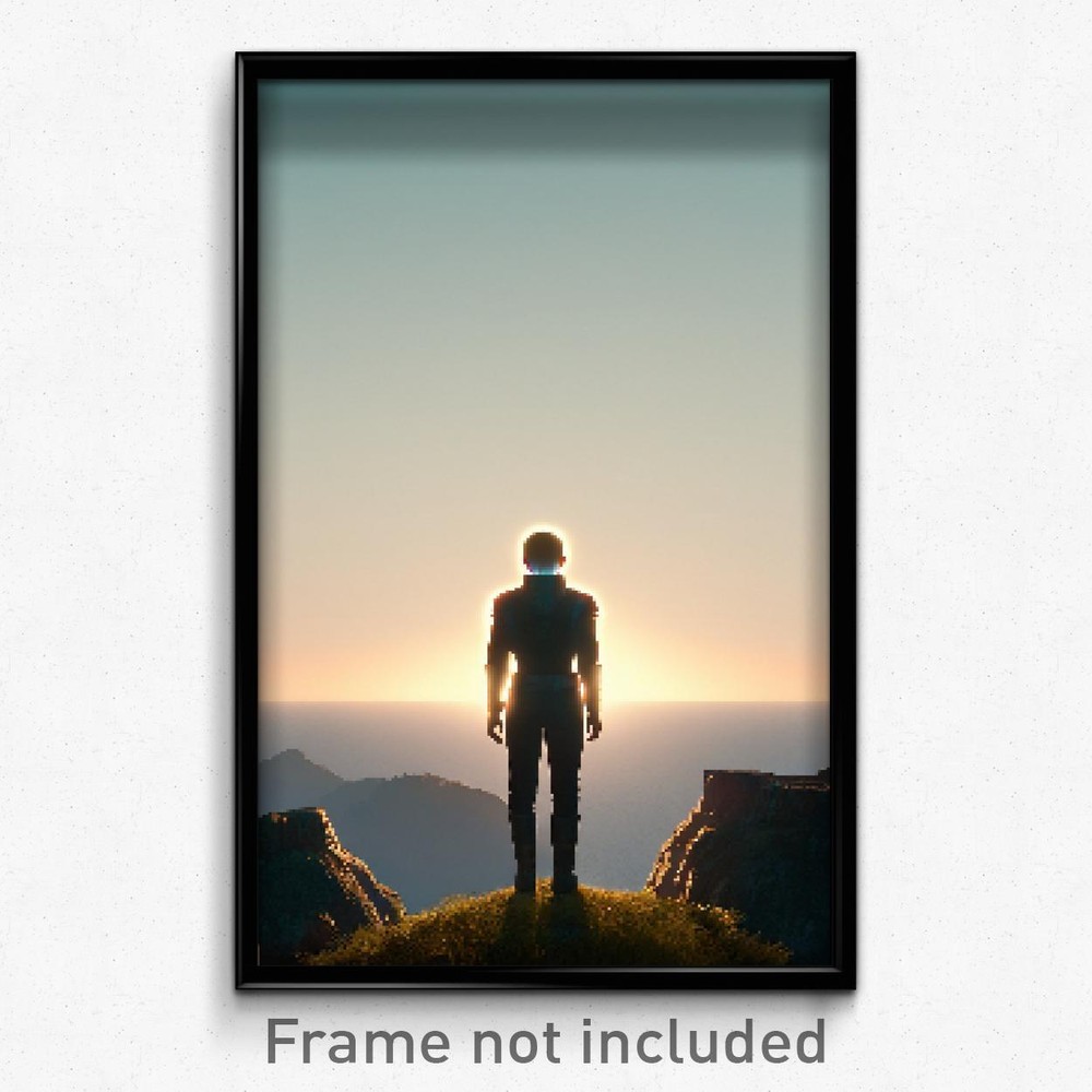 Pixel Art Poster - Notable Notch (8 Bit Psychedelic Trippy Video Game Print)