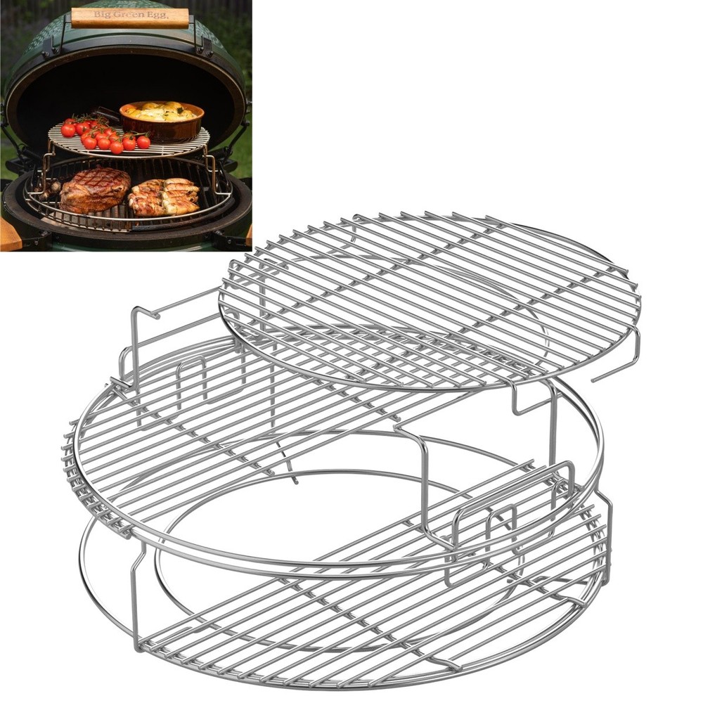 5Piece EGGspander Kit for Large Big Green Egg Removable Expansion Rack Brand New