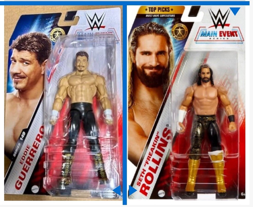 Mattel WWE Lot Of 2 Basic 149 Eddie Guerrero Top Picks Seth Rollins New Sealed
