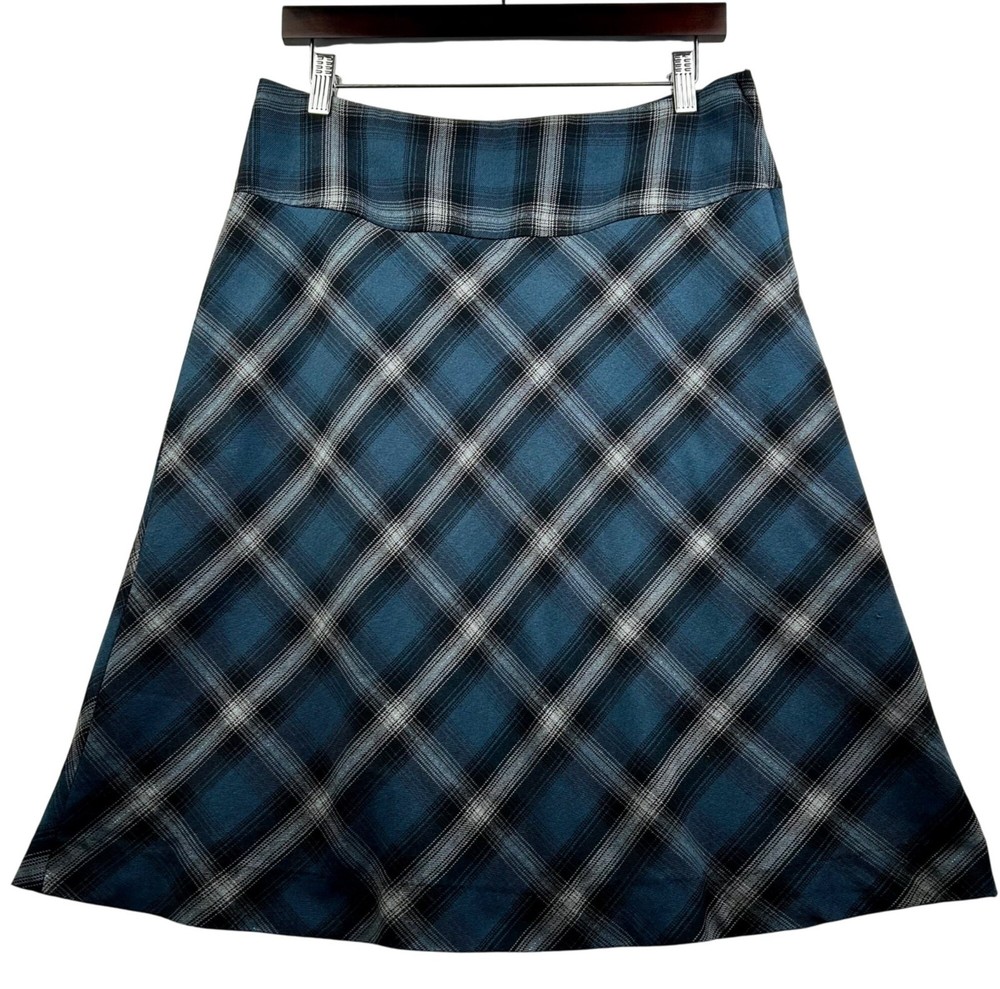 H&M Womens Gray Black Plaid Skirt Size 8 Preppy Fall Academia Style