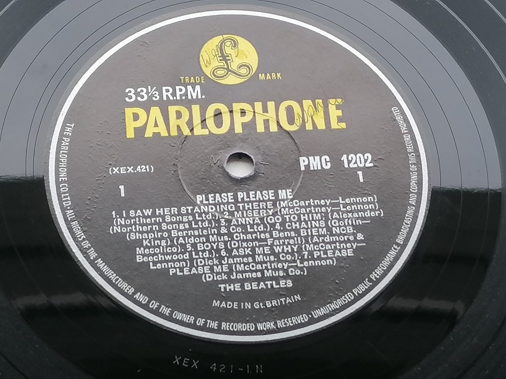 THE BEATLES  1963 UK  LP PLEASE PLEASE ME  PARLOPHONE PMC 1202  NO DATE