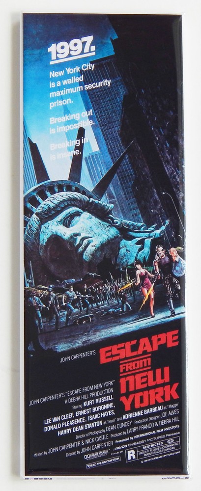 Escape From New York FRIDGE MAGNET (1.5 x 4.5 inches) insert movie poster