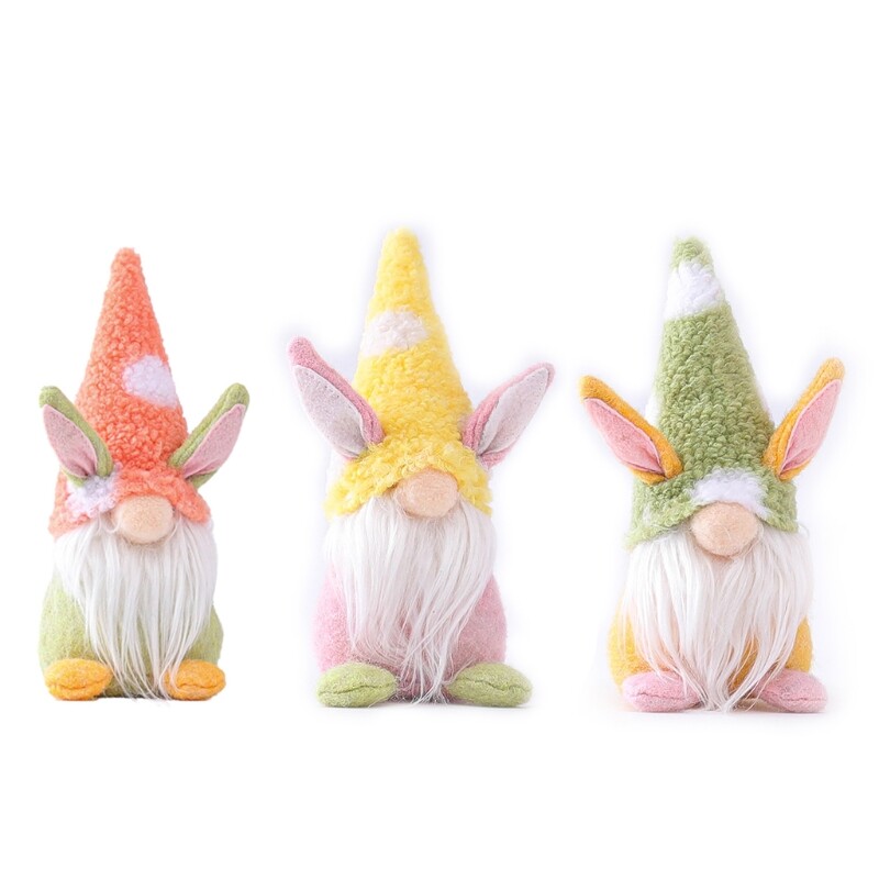 Easter Bunny Dwarf Decoration Faceless for Plush Dwarf for Bookcase