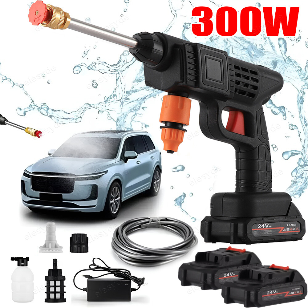 Cordless Electric High Pressure Water Spray Gun Car Washer Portable Cleaner Tool