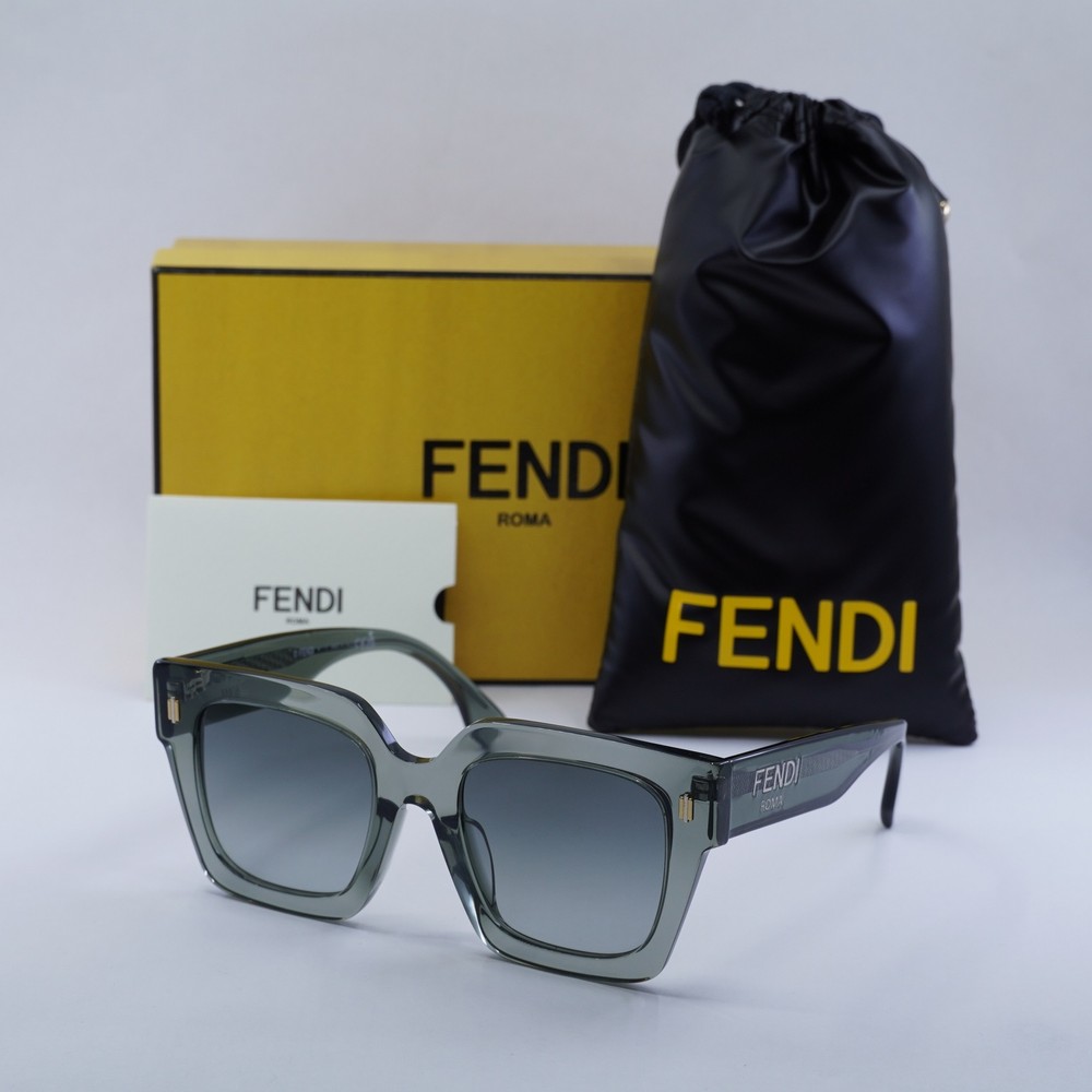FENDI FE40101F 20B Light Grey Smoke Gradient Sunglasses 52-21-145
