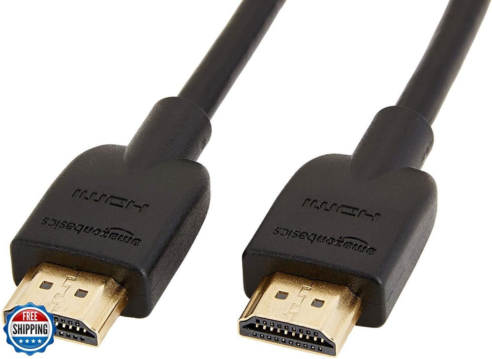 Amazon Basics 4K Ultra HD HDMI 2.0 Cable 3ft High-Speed 1-Pack Black