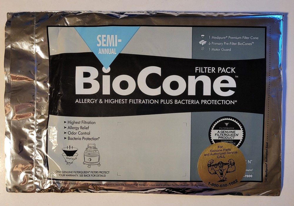 Filter Queen Vacuum BioCone Filter 6  Pk Allergy Filtration Bacteria Protection