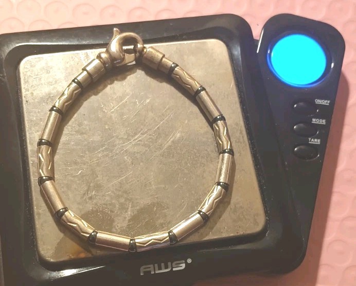 Tiffany & Co Sterling Silver Aztec Bead Bracelet 7.5 Inches 24.2 Grams Germany