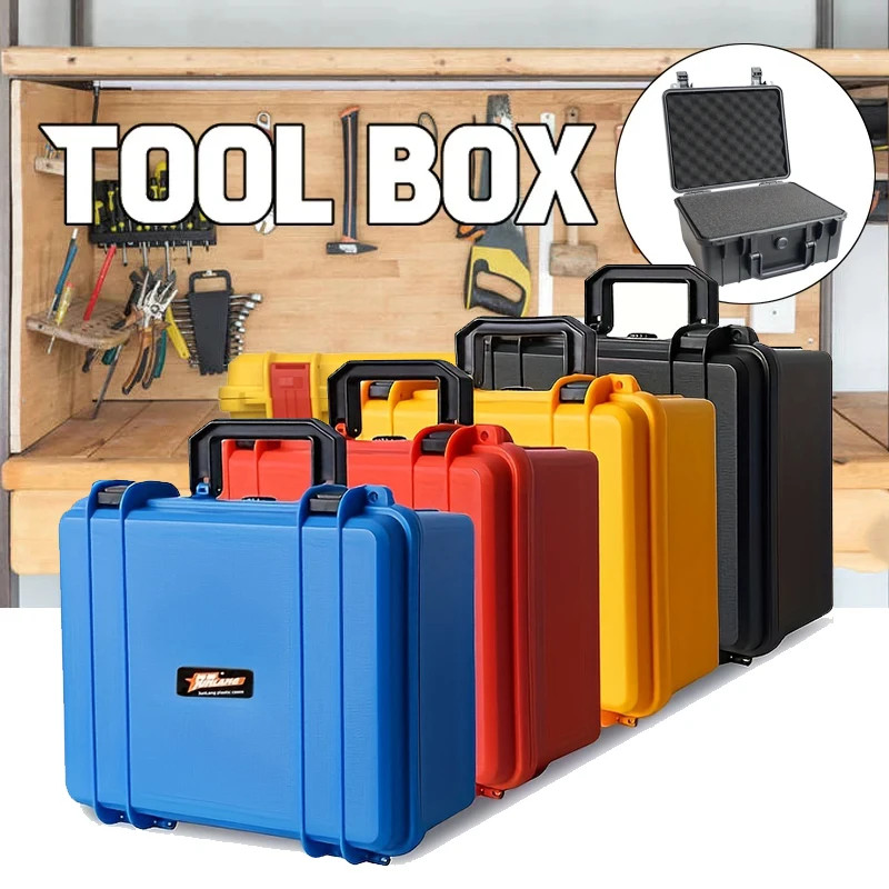 Safety Instrument Tool Box PP Plastic Storage Case with Foam 280x240x130mm