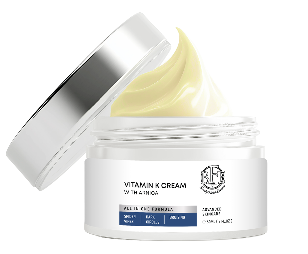 Vitamin K Cream- For Bruising, Spider Veins, Broken Capillaries, & Dark Circles.