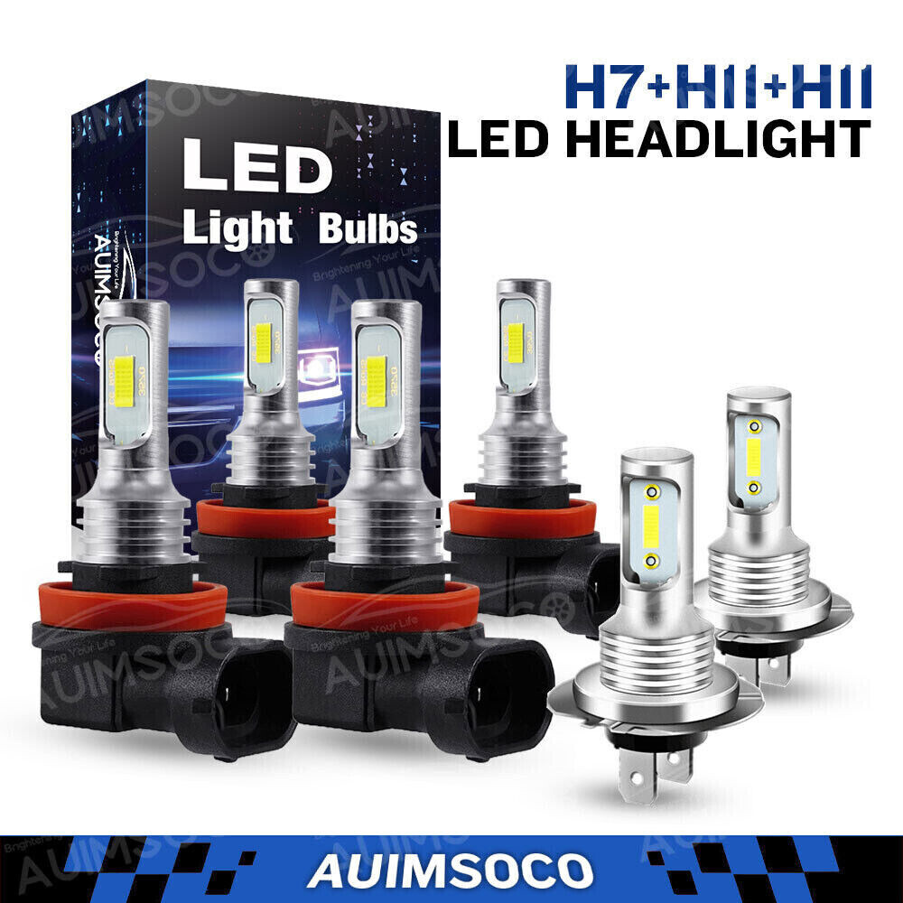 For 2013-2016 Hyundai Santa Fe Sport 6x Combo LED Headlights Fog Light Bulbs Kit