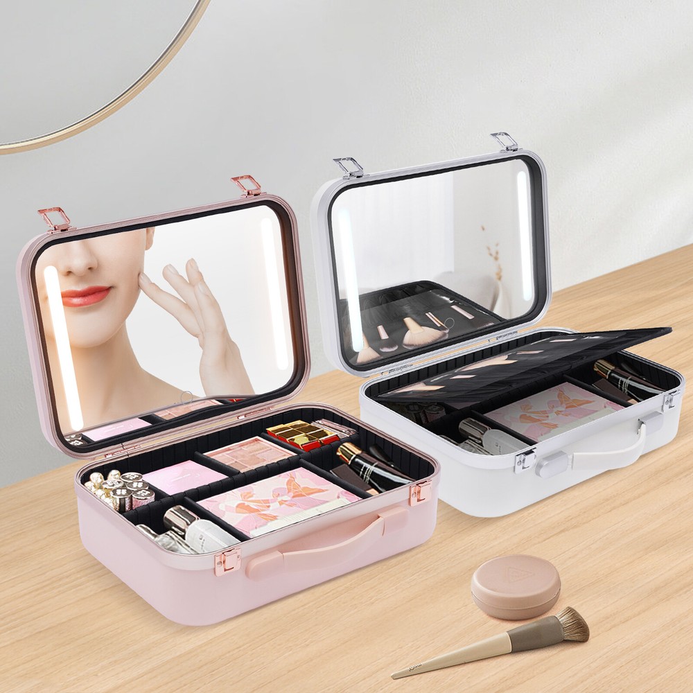 LED Makeup Bag Professional Portable Makeup Case Large Travel Cosmetic Organizer