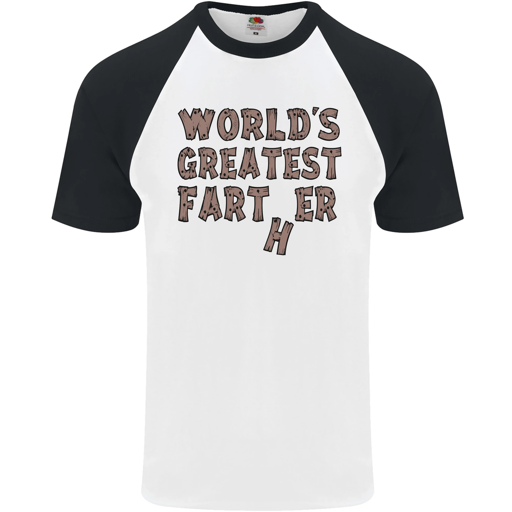 Worlds Greatest Farter Funny Fathers Day Baseball Tee for Men  -image