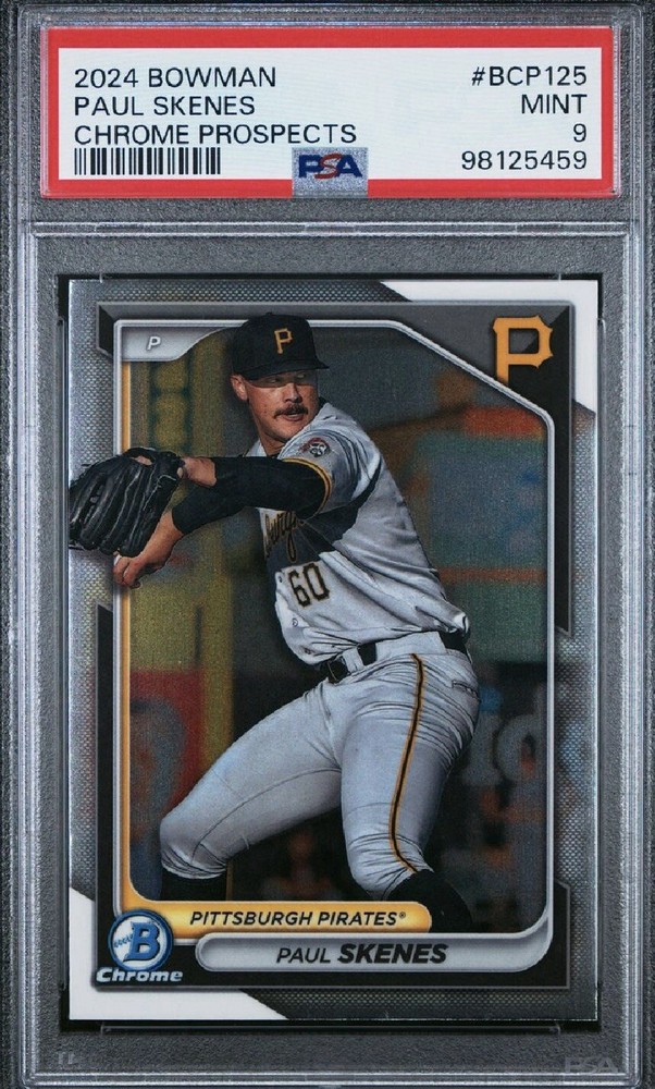 PAUL SKENES 2024 Bowman Chrome #BCP125 RC PSA 9 MINT 98125459