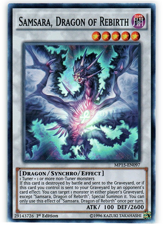 Samsara Dragon of Rebirth MP15-EN097 1st Ed Super Rare NM 2015
