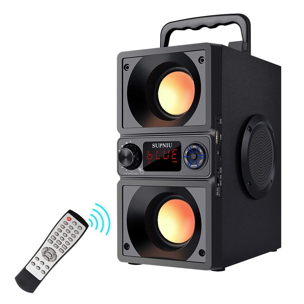 High-Power 40W Portable Bluetooth Boombox with Stereo Dual Audio