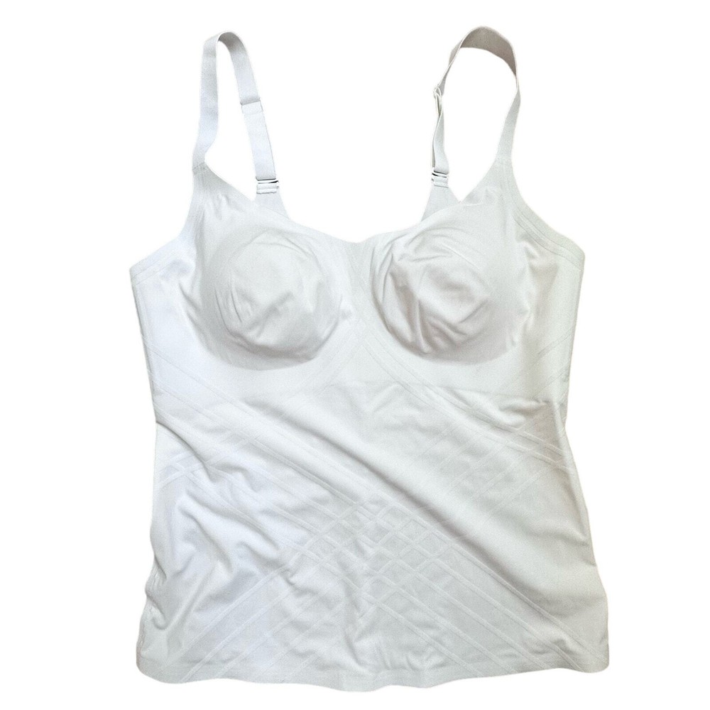 Honeylove Silhouette Cami Tank Top in White Size 2X