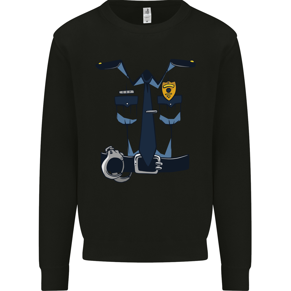 Police Fancy Dress Costume Outfit Stag Do Mens Sweatshirt Jumper