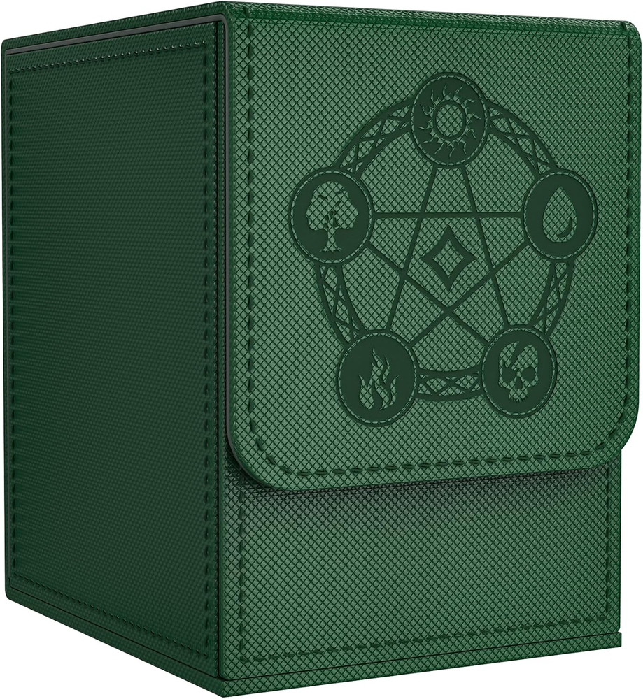 MTG Deck Box with 2 Dividers, Large Capacity Commander Deck Box Fits 100+ Double