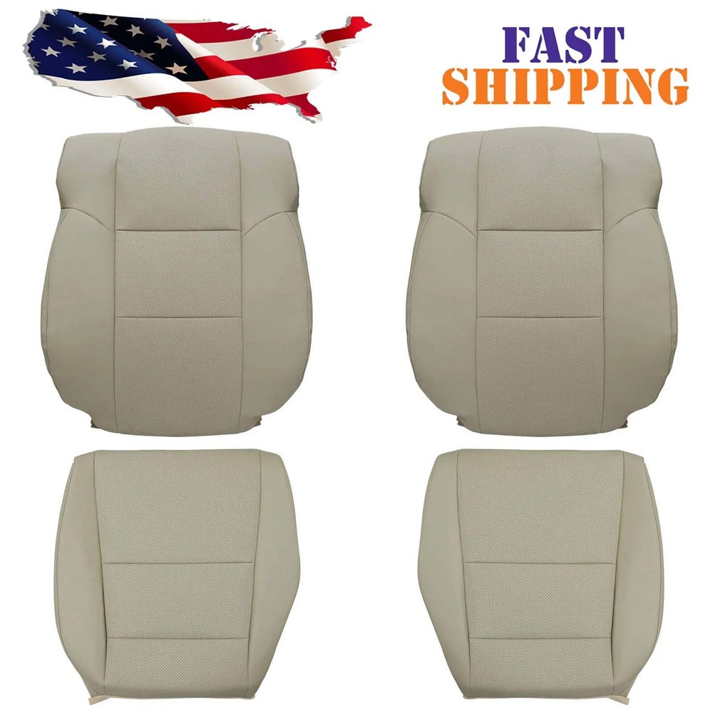 For 2009-2014 Acura TSX Driver / Passenger Bottom / Top Leather Seat Cover Tan