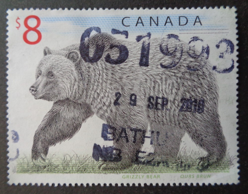 1997 Canada $8 Grizzly Bear Stamp #1694 - Save on Combined Shipping