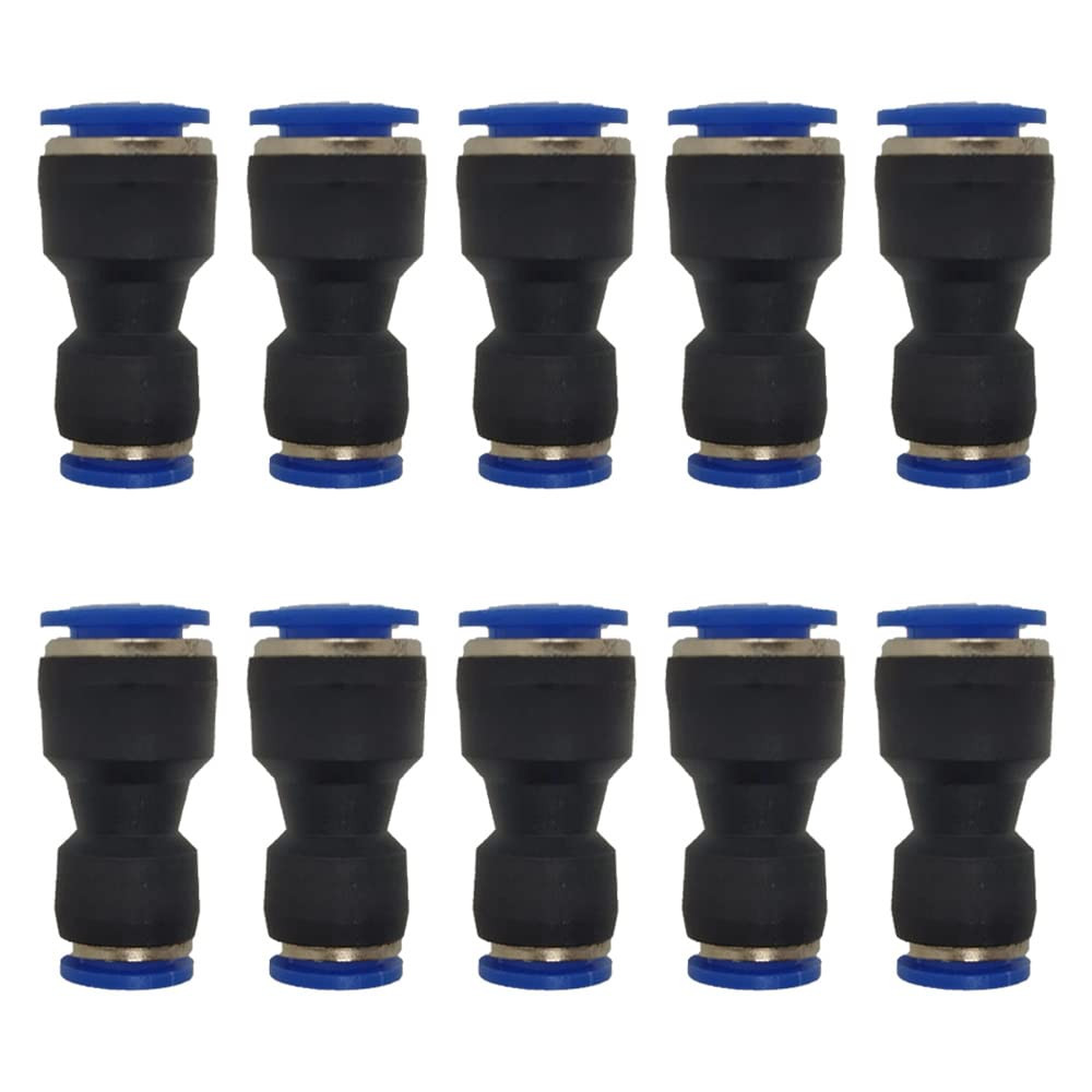 zjxed 10mm OD x 8mm OD Pneumatic quick Connector Push to Connect fittings Str...